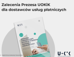 Zalecenia Prezesa UOKiK dla dostawców usług płatniczych