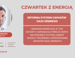 Energy Thursday: Reform of the natural gas inventory system