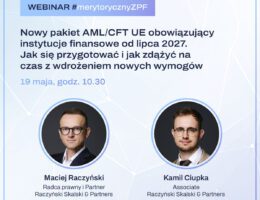 A webinar organised by ZPF entitled ‘The new EU AML/CFT package applicable to&nbsp;financial institutions from July 2027 – how to&nbsp;prepare and ensure timely implementation of the new requirements.’